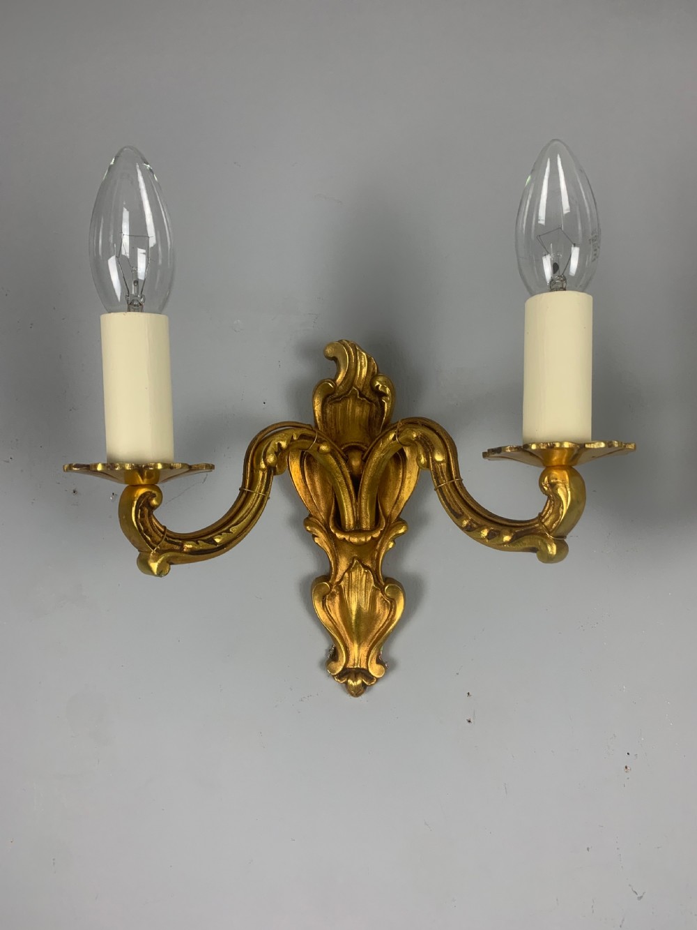 French Gilded Twin Arm Antique Wall Lights View VII