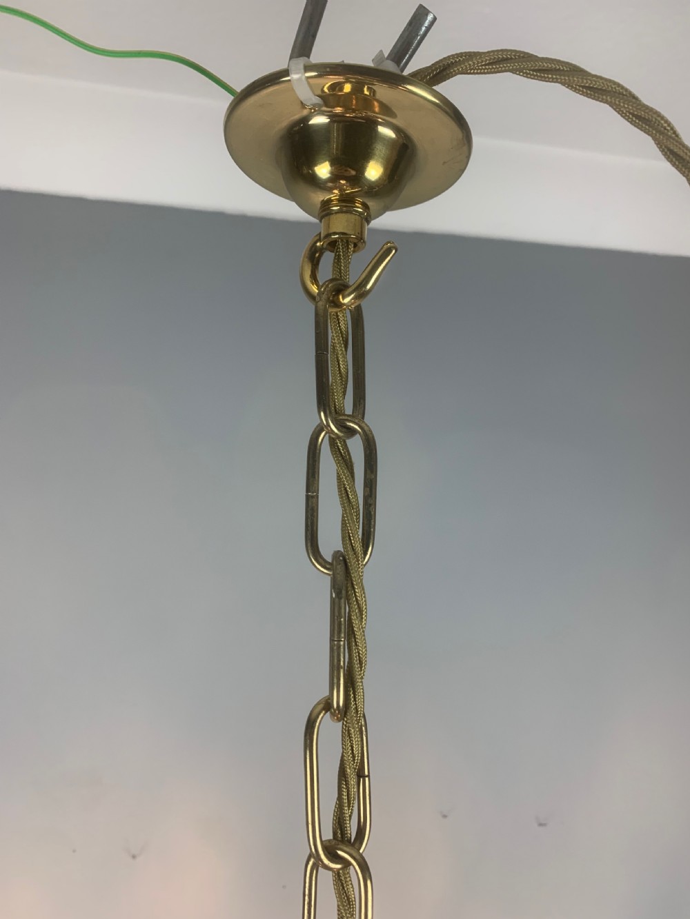 Edwardian 3 Light Chandelier with Shades View II