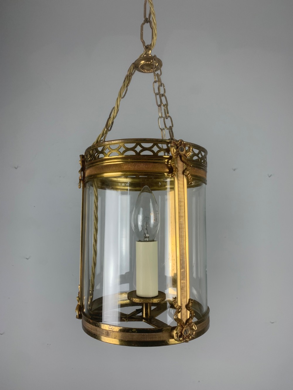 French Single Light Antique Lantern 