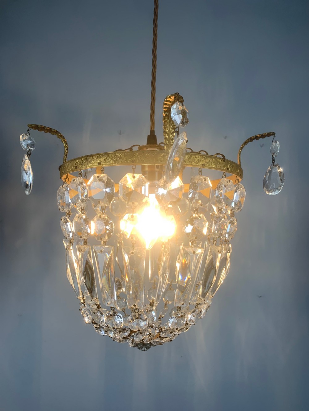 Crystal Lustre Chandelier, Ceiling Light View II