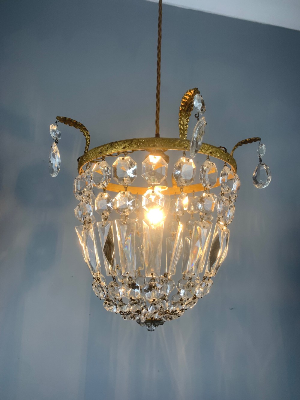 Crystal Lustre Chandelier, Ceiling Light View III