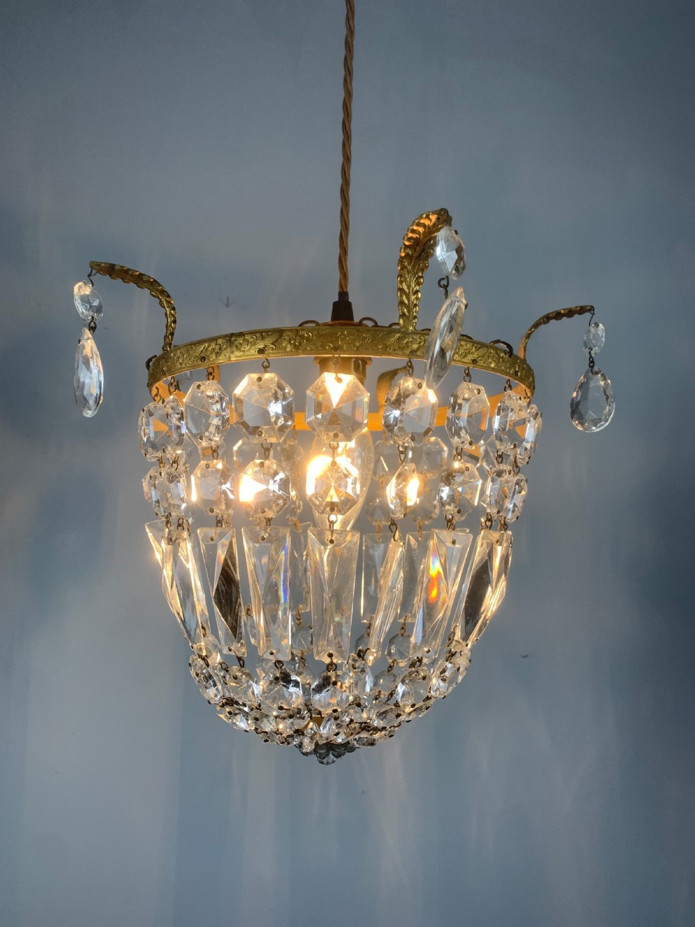 Crystal Lustre Chandelier, Ceiling Light View VII