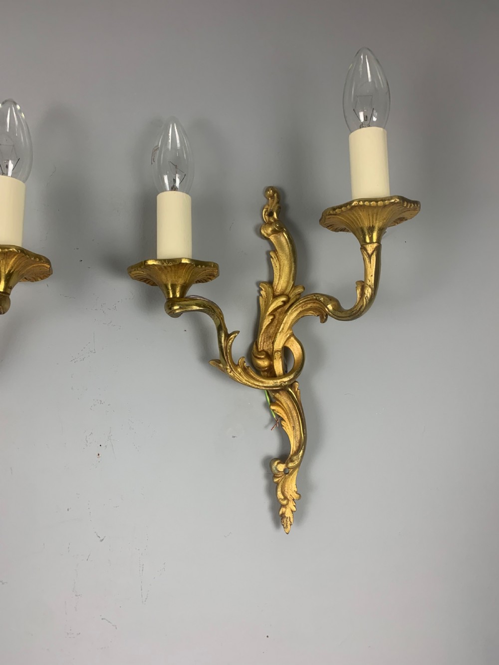 French Gilded Twin Arm Antique Wall Lights View VII