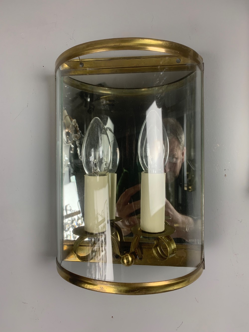 Pair of French Half Wall Lanterns, Wall Lights  View II