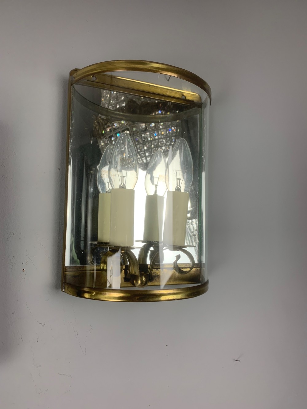 Pair of French Half Wall Lanterns, Wall Lights  View VI