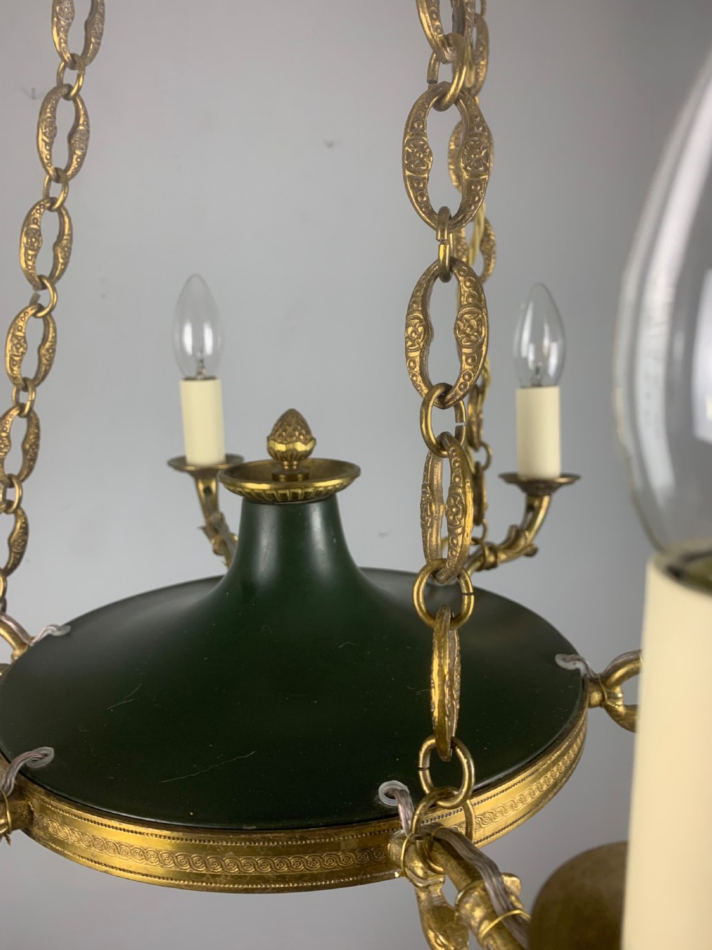 French 6 Arm Empire Antique Chandelier  View XI