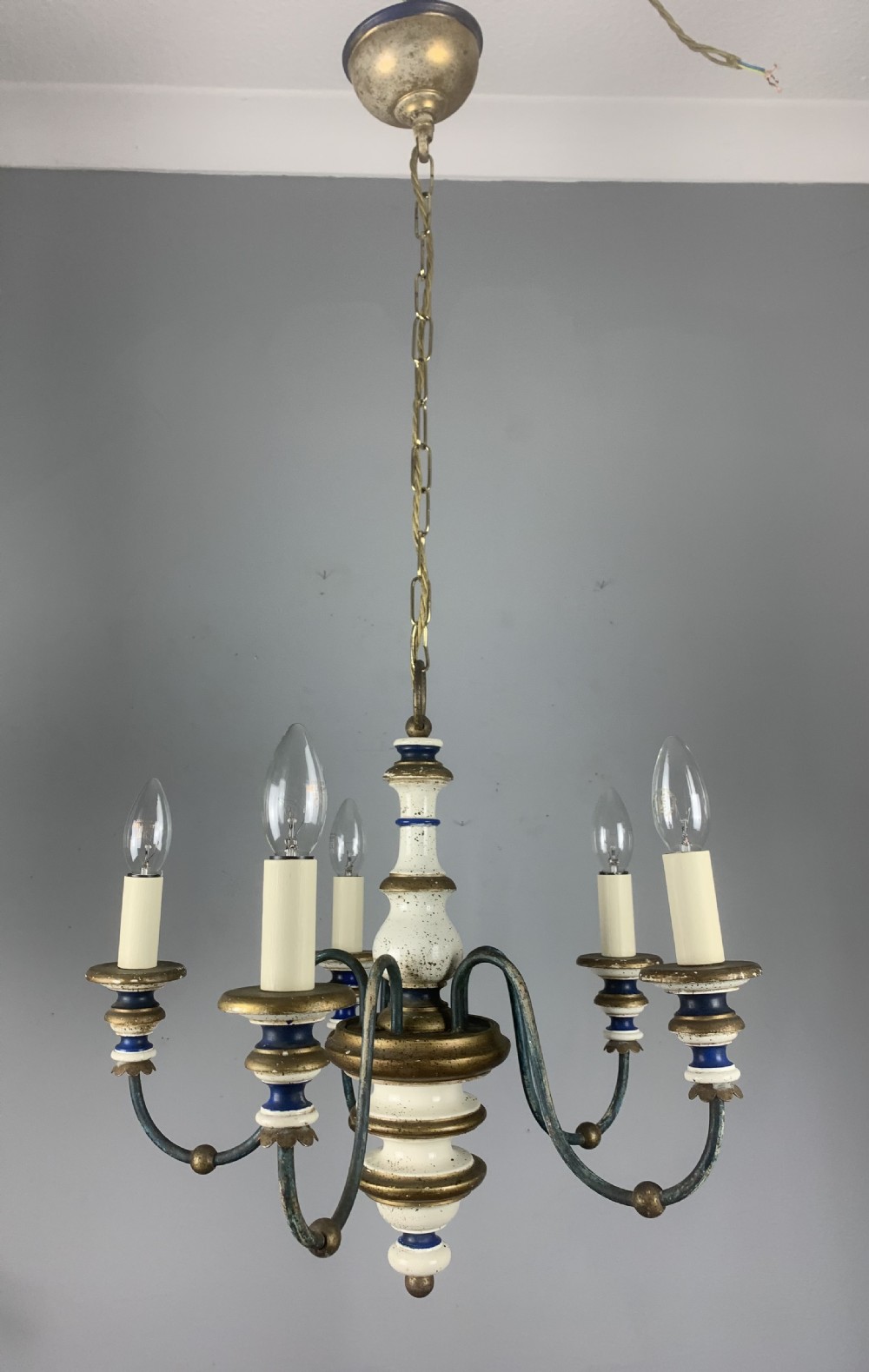 Florentine 5 Light Polychrome 5 Light Antique Chandelier View II