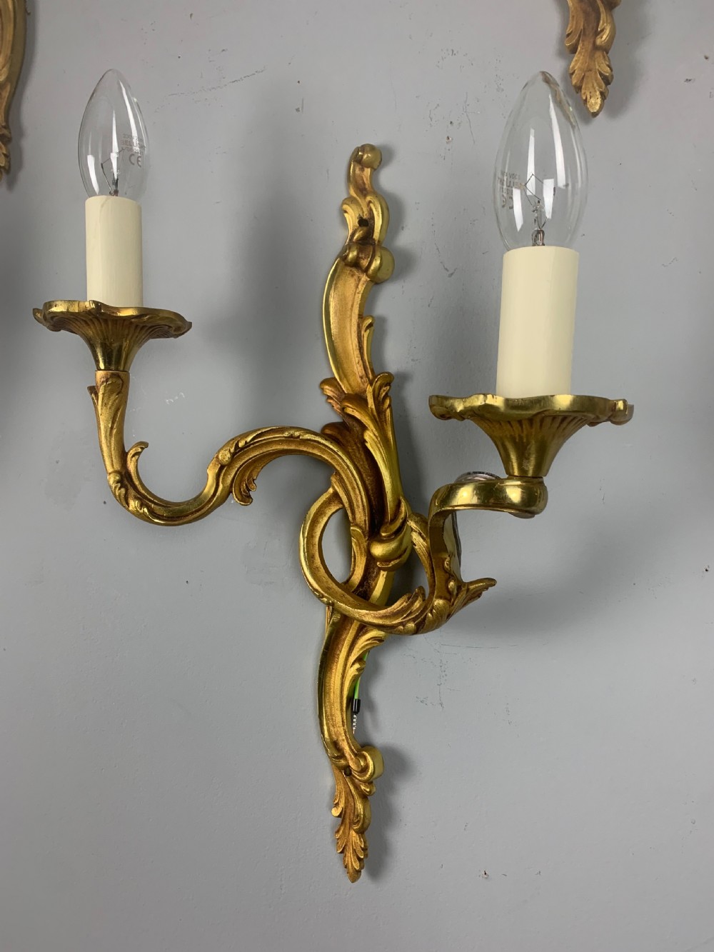 French Set Of 7 Bronze Twin Arm Antique Wall Lights View III