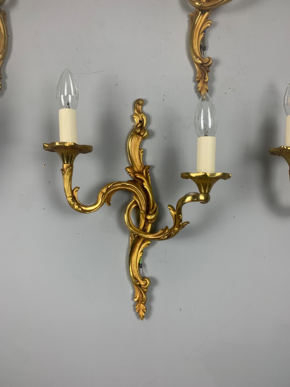 French Set Of 7 Bronze Twin Arm Antique Wall Lights View VIII