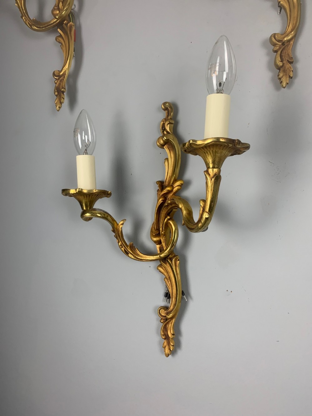 French Set Of 7 Bronze Twin Arm Antique Wall Lights View IX