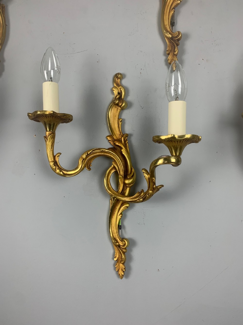 French Set Of 7 Bronze Twin Arm Antique Wall Lights View XIV