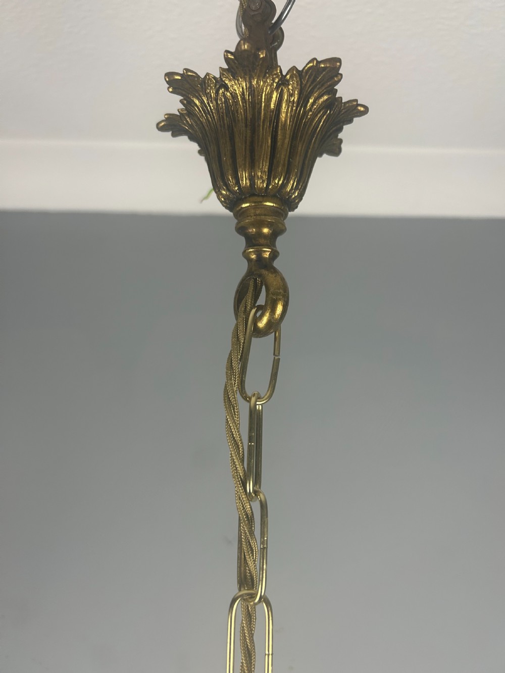 French Gilded Triple Light Antique Lantern View VII