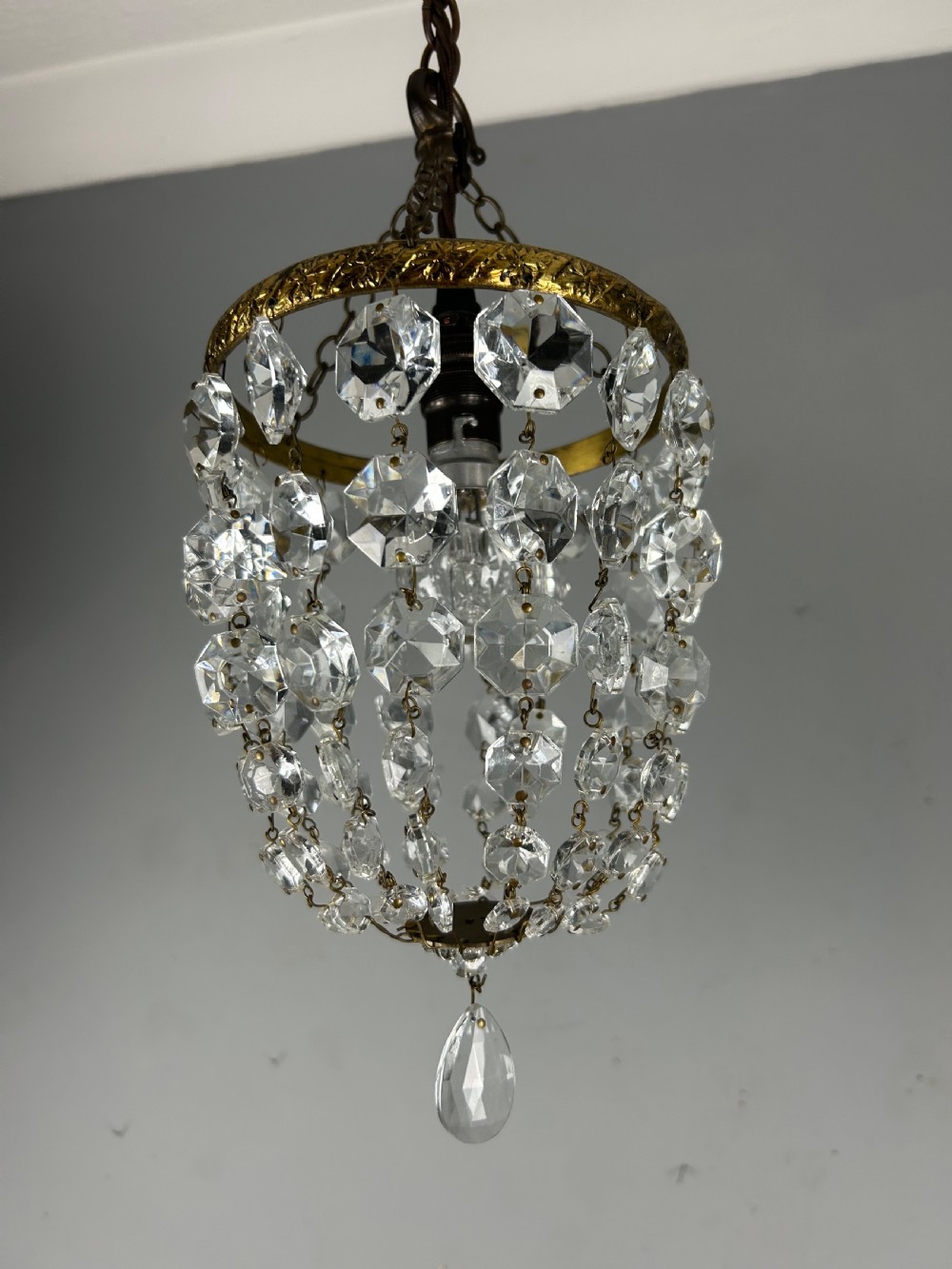 Crystal Lustre Chandelier, Ceiling Light View V