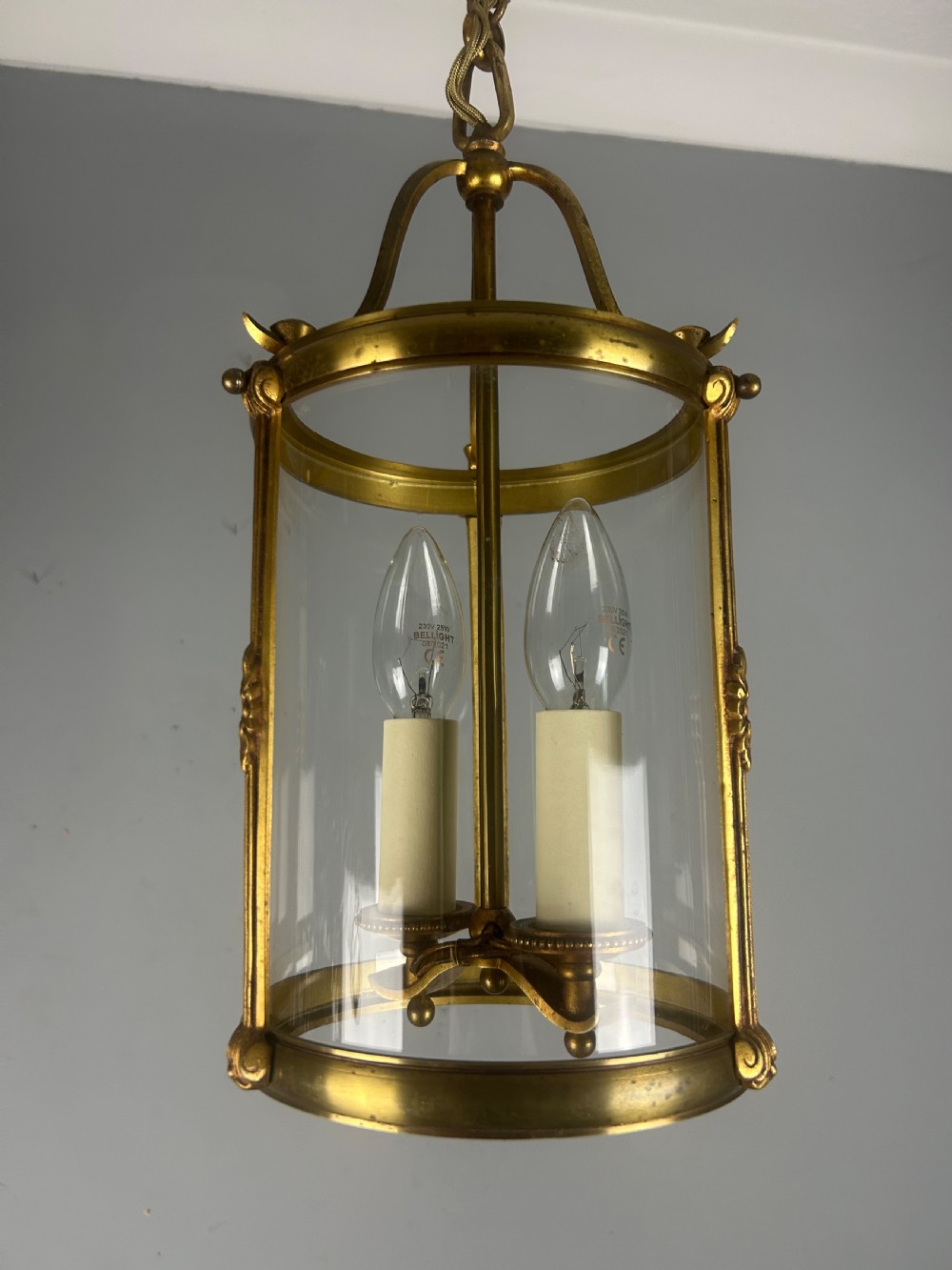 Small French Gilt Bronze Twin Light Lantern View VII