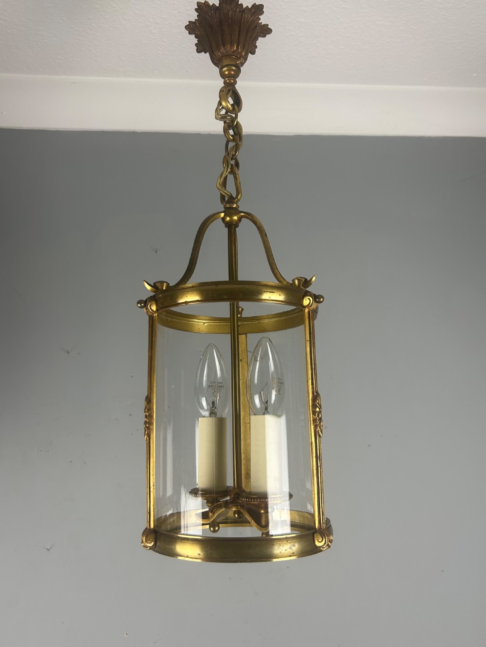 Small French Gilt Bronze Twin Light Lantern View VIII