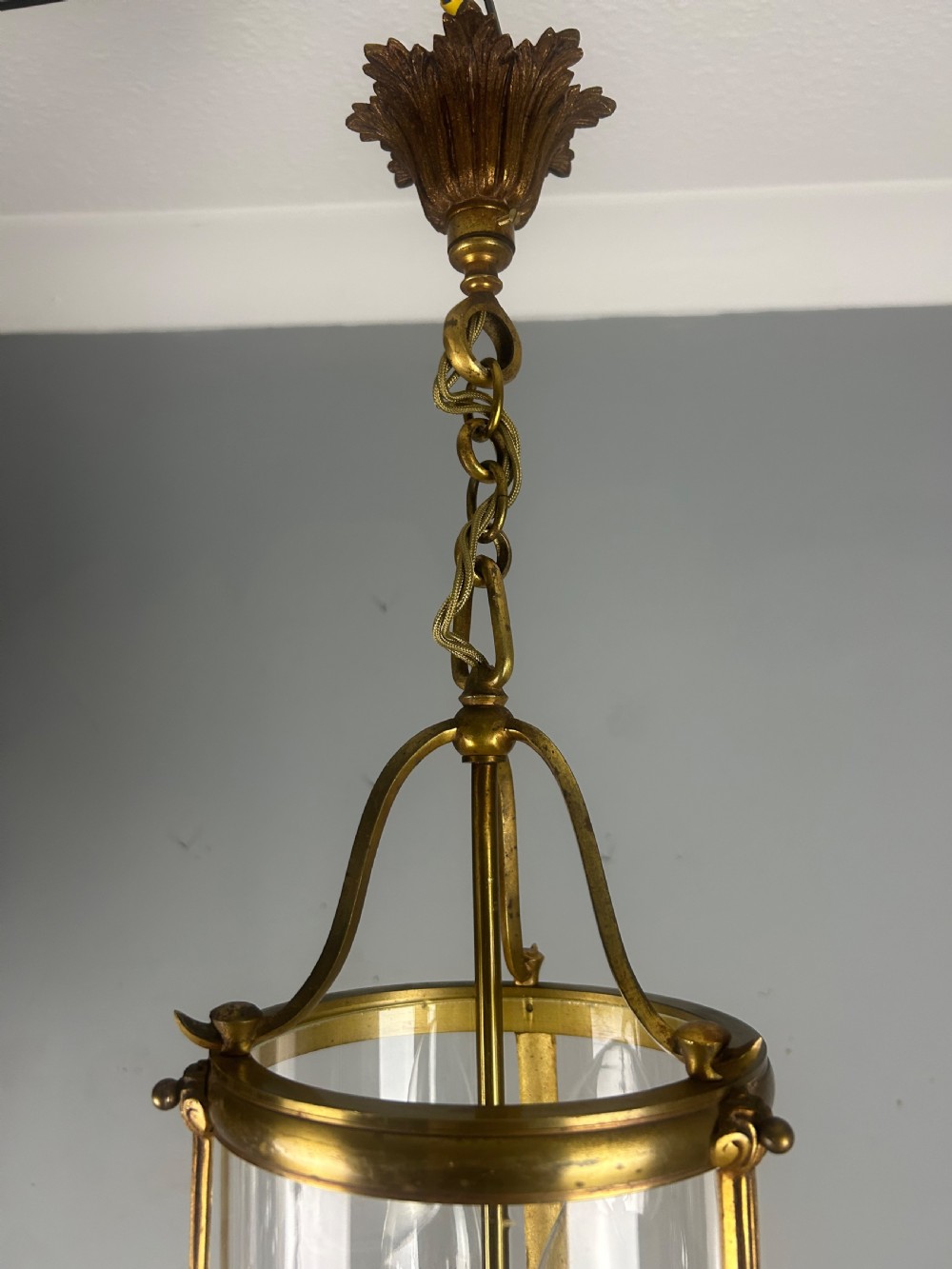 Small French Gilt Bronze Twin Light Lantern View IX