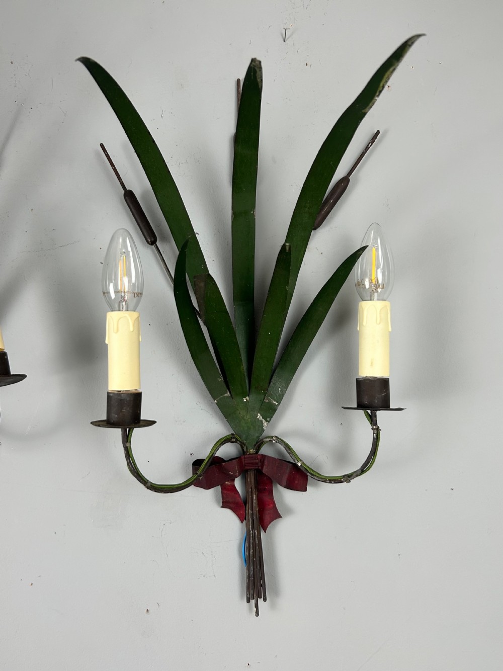 Pair of French Wheatsheaf Antique Wall Lights  View VIII