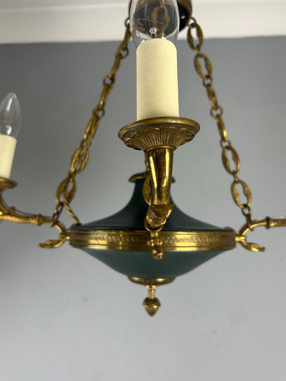 French 4 Arm Empire Antique Chandelier View VIII