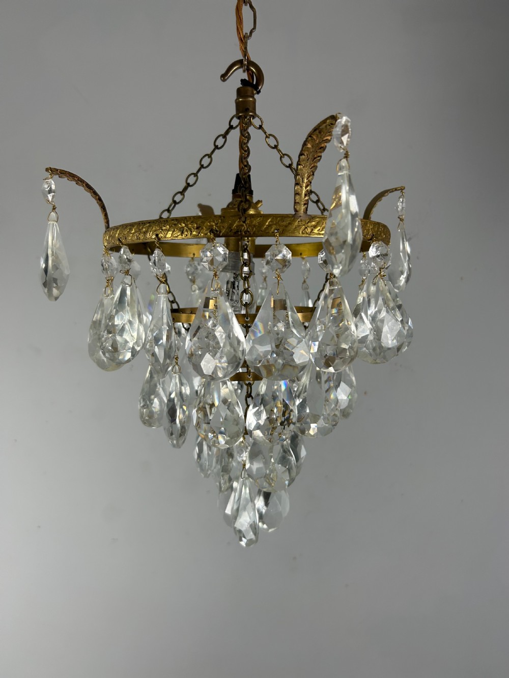 Four Tier Glass Chandelier, Ceiling Light View V