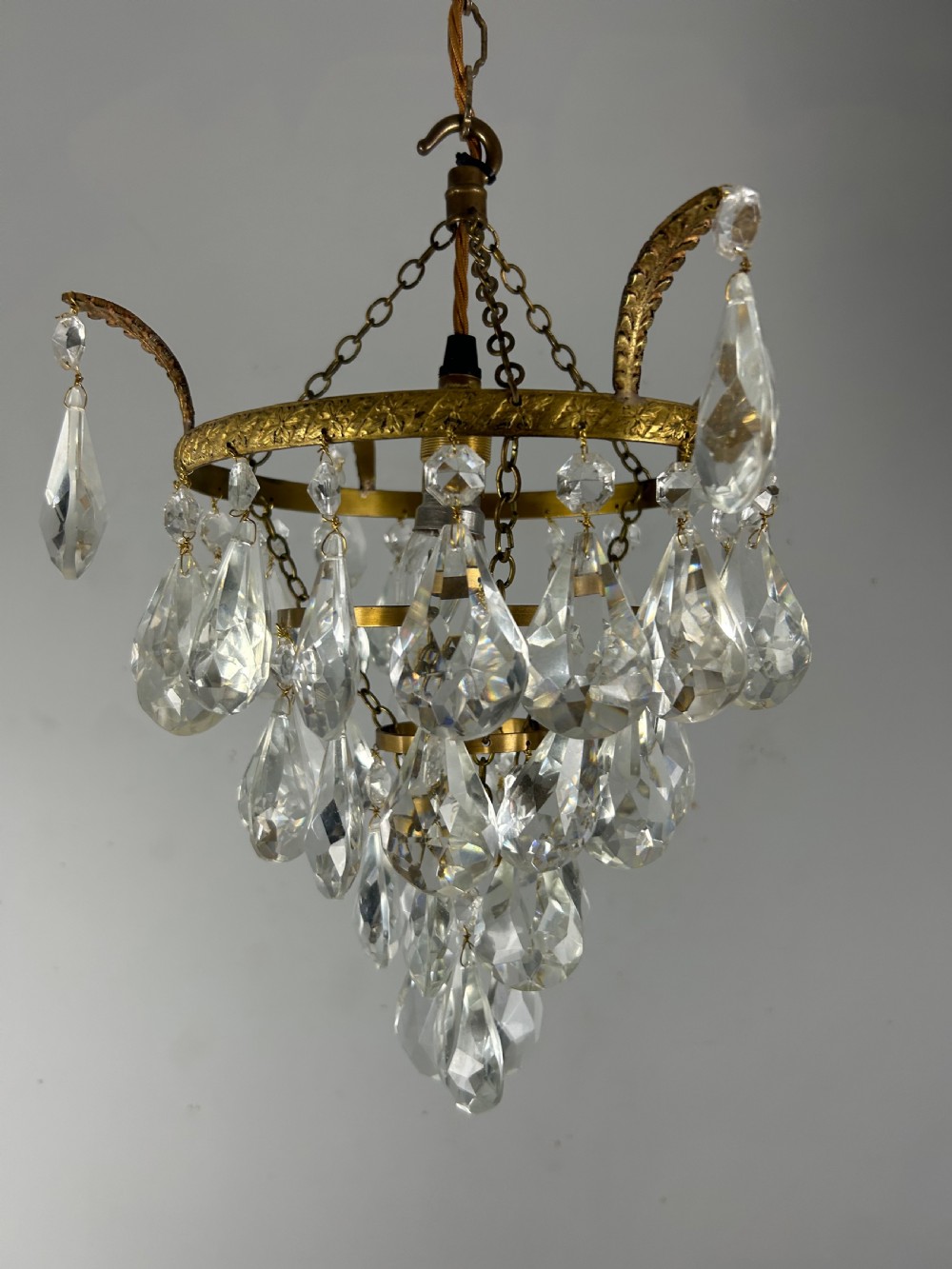 Four Tier Glass Chandelier, Ceiling Light View VII