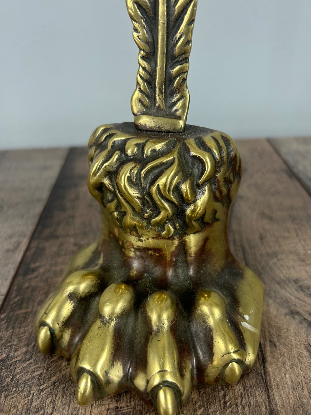 Regency Claw Foot Brass Doorstop Door Stop Door Porter View VIII