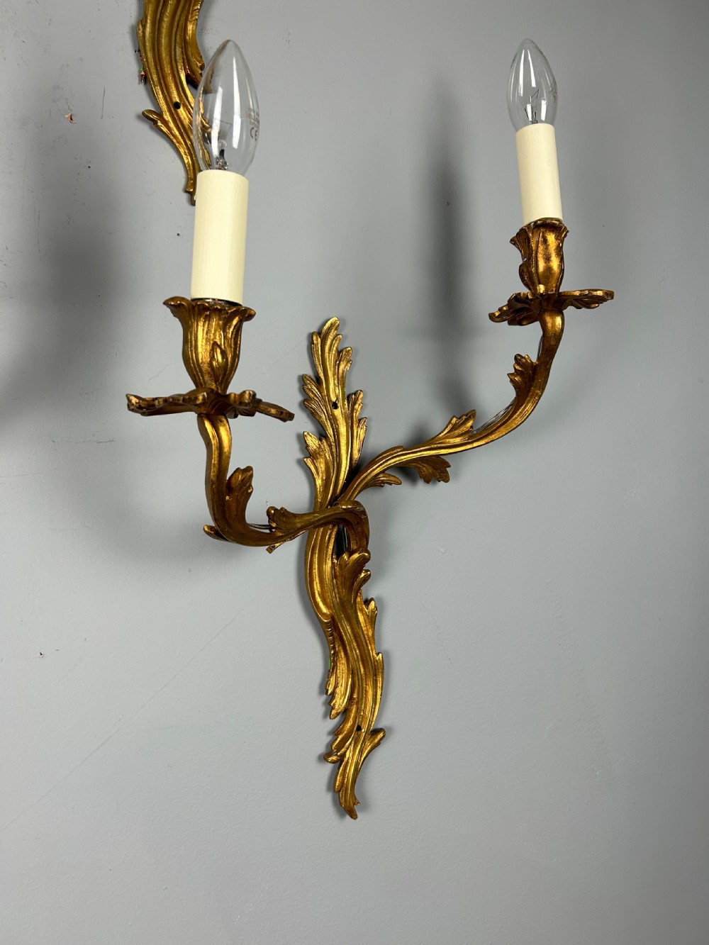 Set Of 6 Large Rococo Gilt French Antique Wall Lights View II