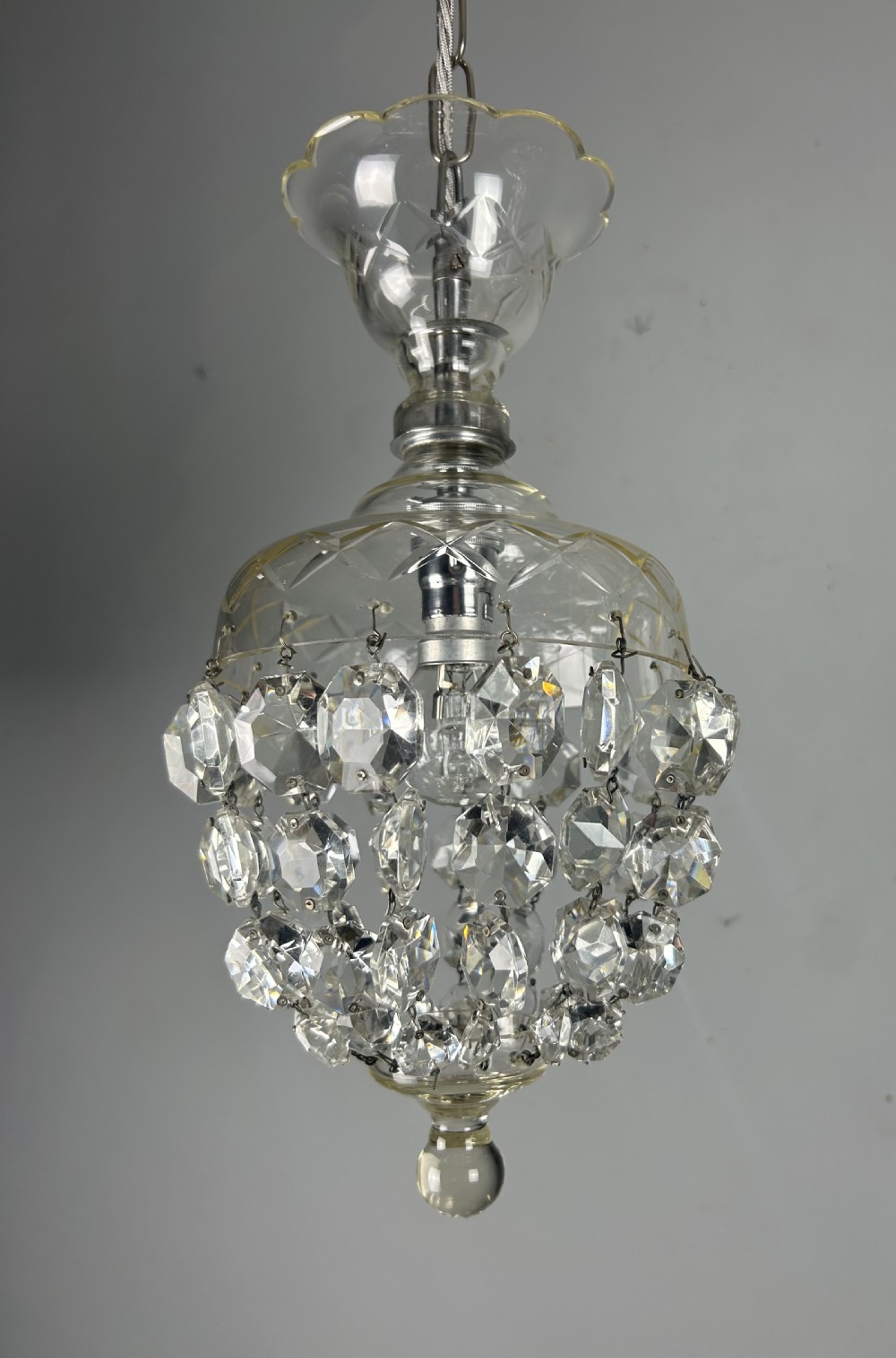 Pair of Lustre Chandelier Ceiling Lights, Rewired  View IX