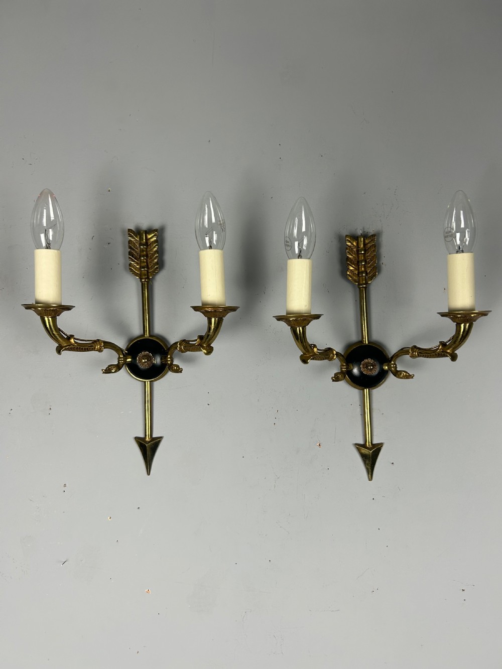 Pair Of French Empire Antique Wall Lights