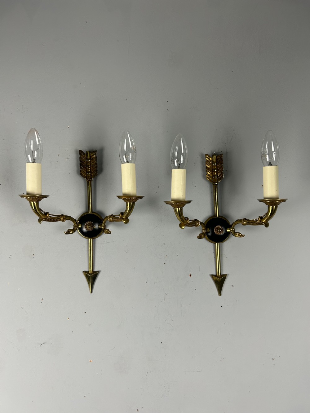 Pair Of French Empire Antique Wall Lights View XI
