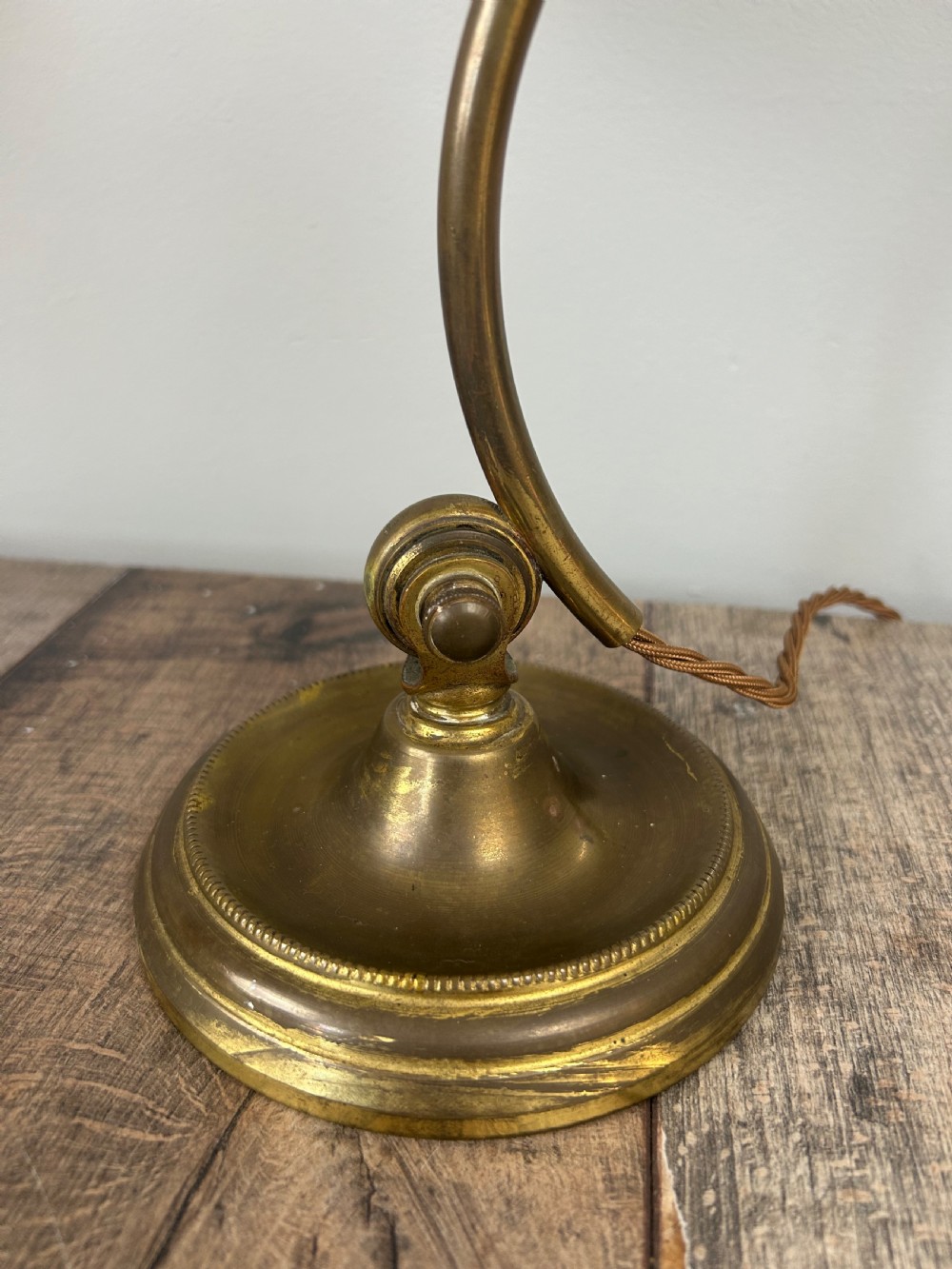 French Aged Brass Adjustable Piano Desk Table Lamp View IV