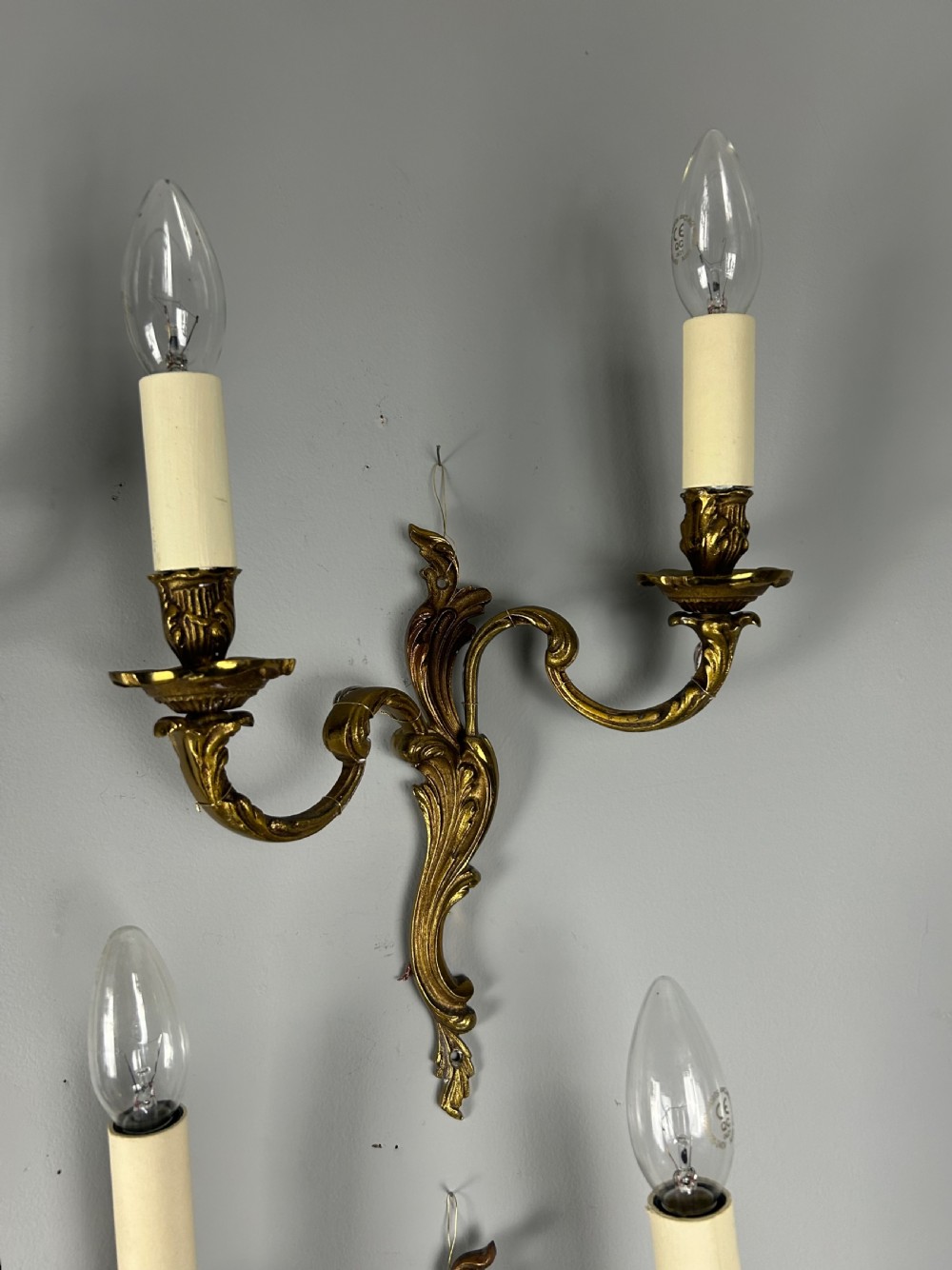 Set Of 4 French Gilded Antique Wall Lights View IX