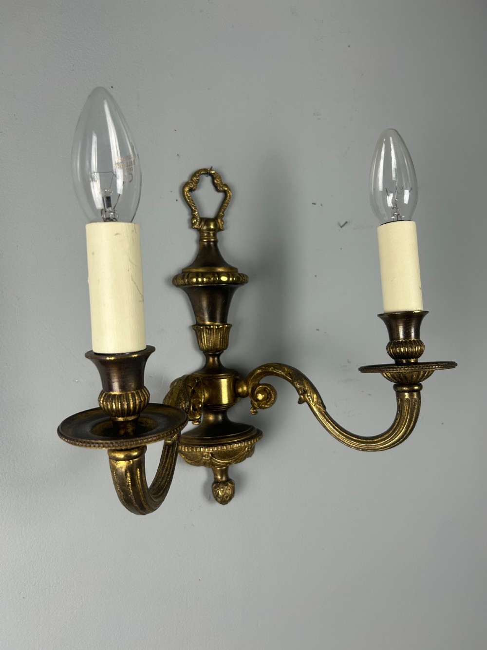 Single French Gilt Bronze Wall Light, Rewired View II