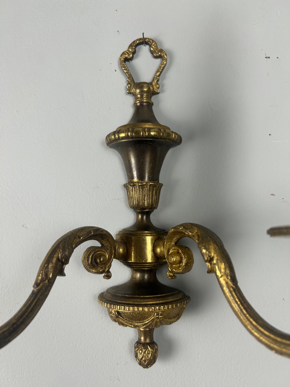 Single French Gilt Bronze Wall Light, Rewired View IV