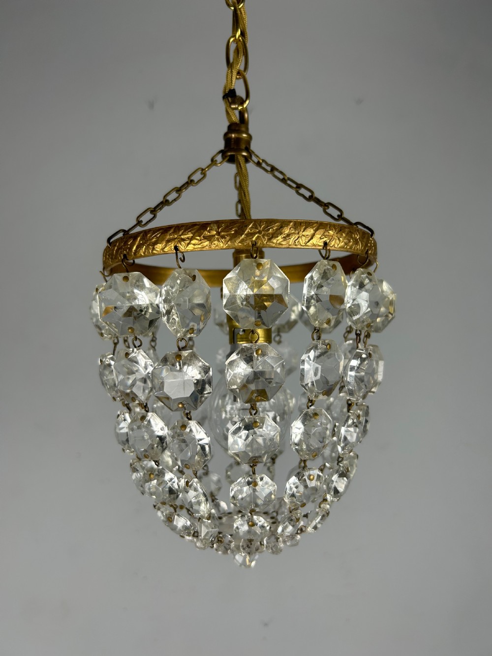 Crystal Lustre Chandelier, Ceiling Light, Rewired View V