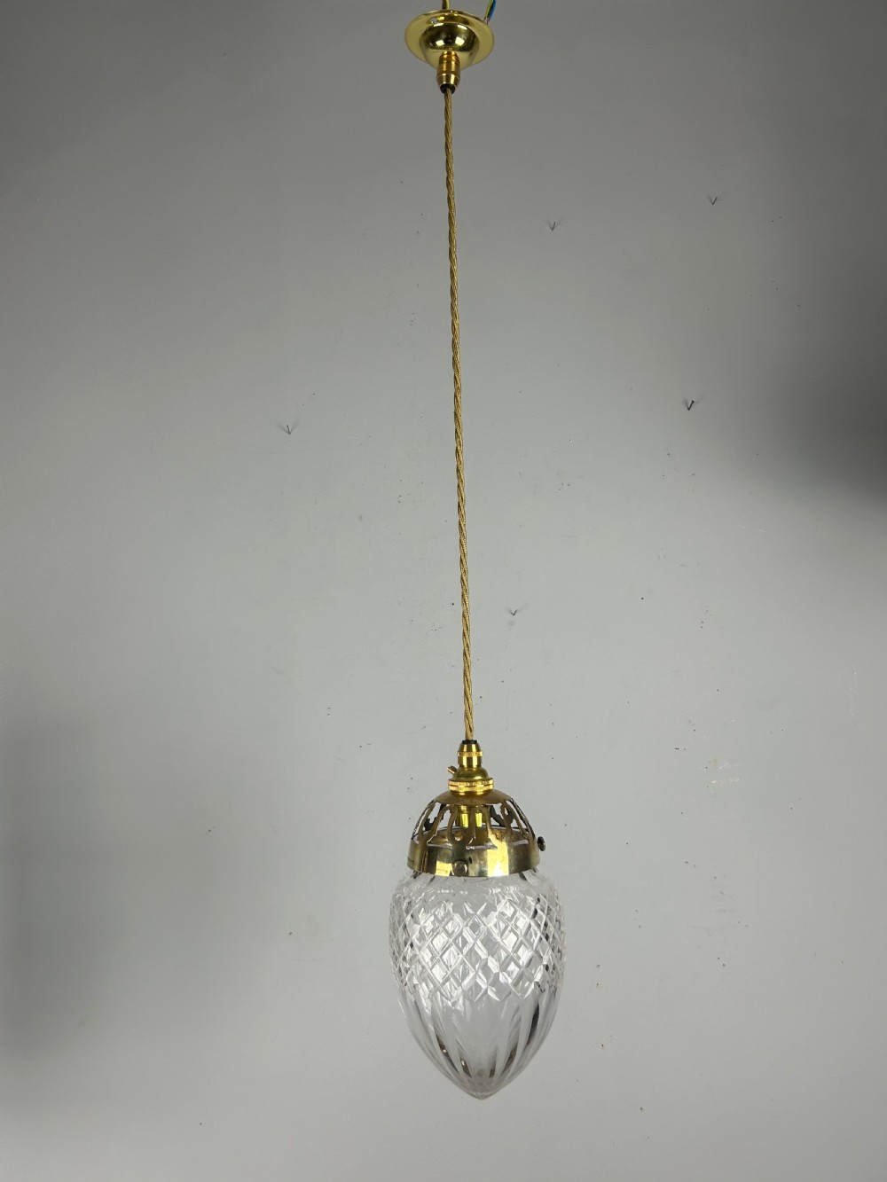Crystal Glass Pendant Ceiling Light With Original Gallery Reg Mark View IV