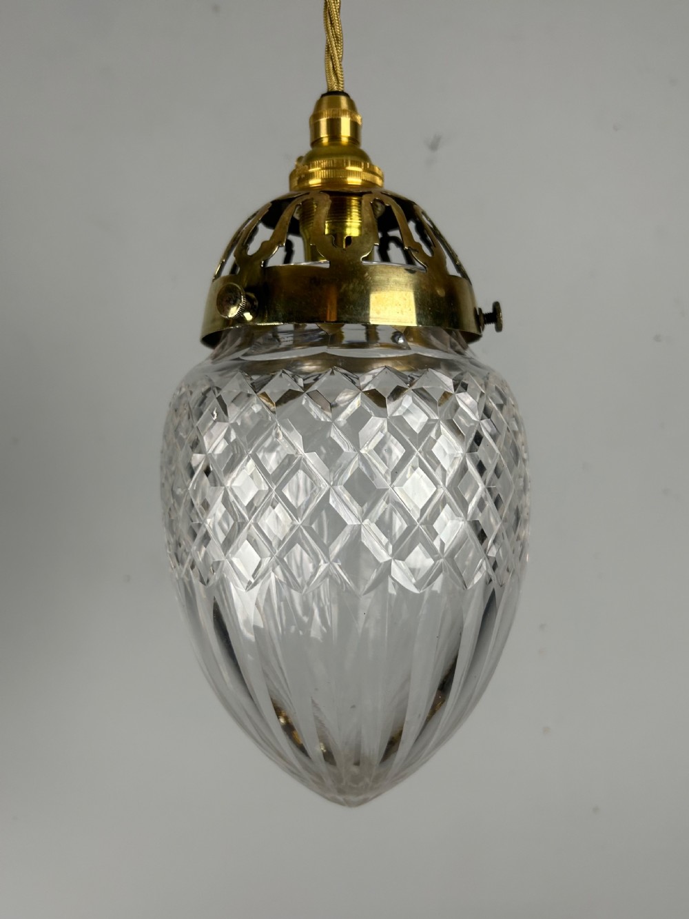 Crystal Glass Pendant Ceiling Light With Original Gallery Reg Mark View VI