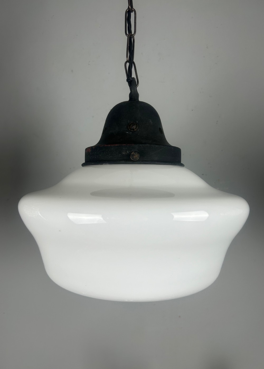 Milk White Opaline Glass Light Ceiling Light 1930s