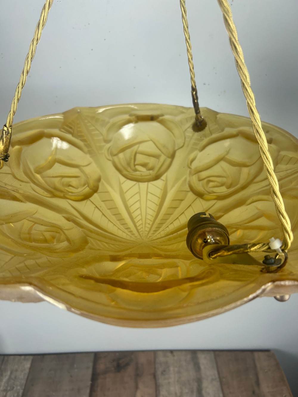 French Art Deco Ceiling Light, Plafonnier View VIII