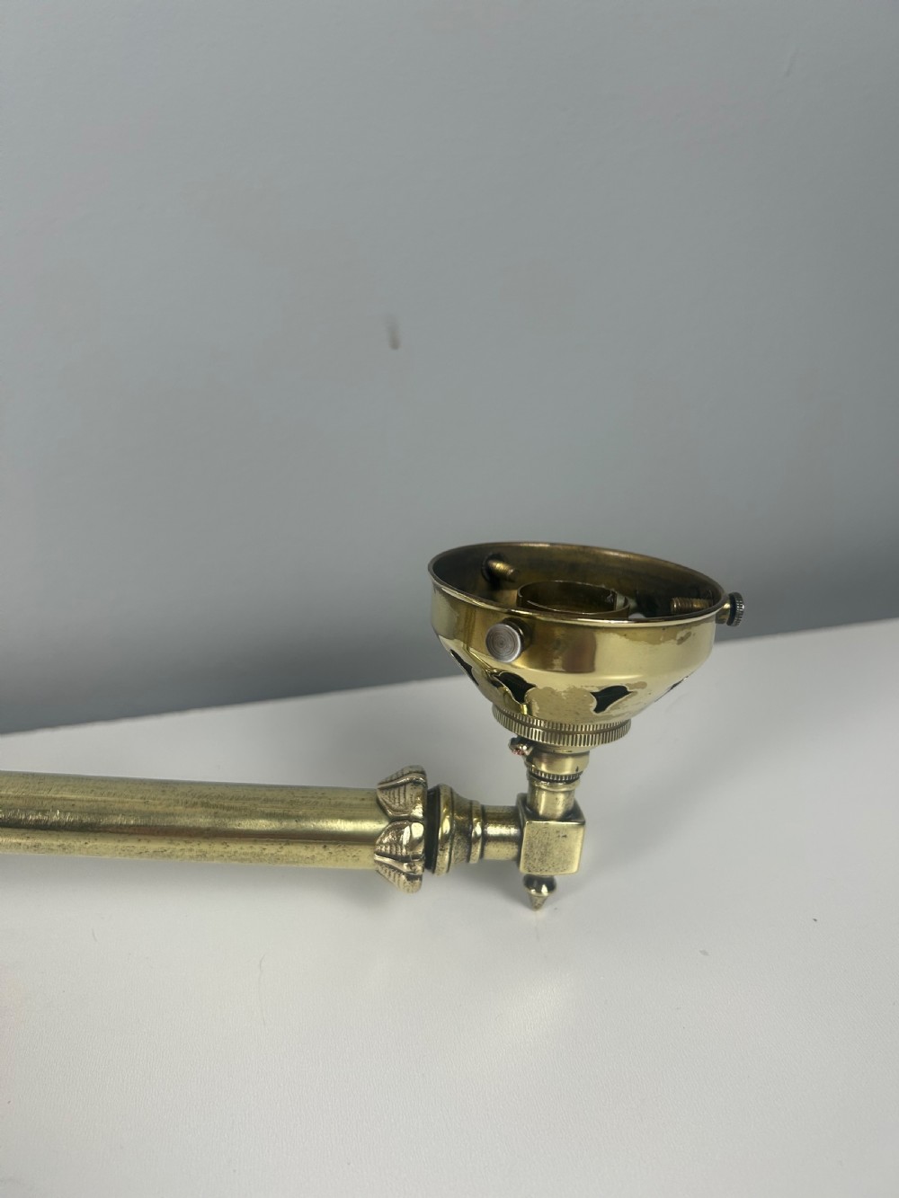 Victorian Rotating Brass Gas Pole Wall Light  View II