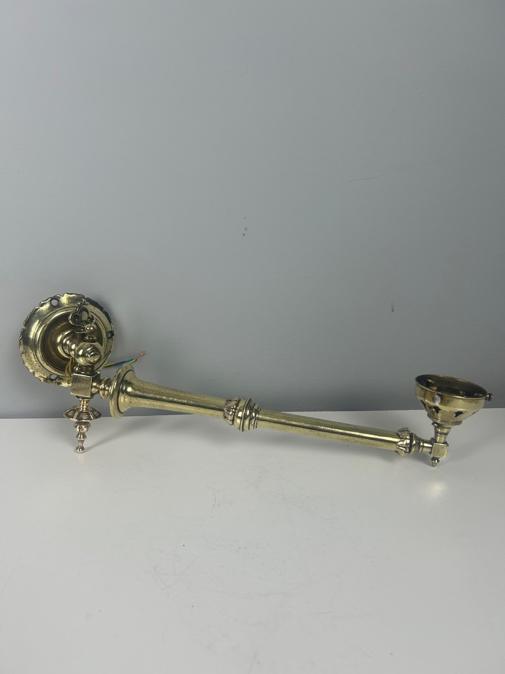 Victorian Rotating Brass Gas Pole Wall Light  View III
