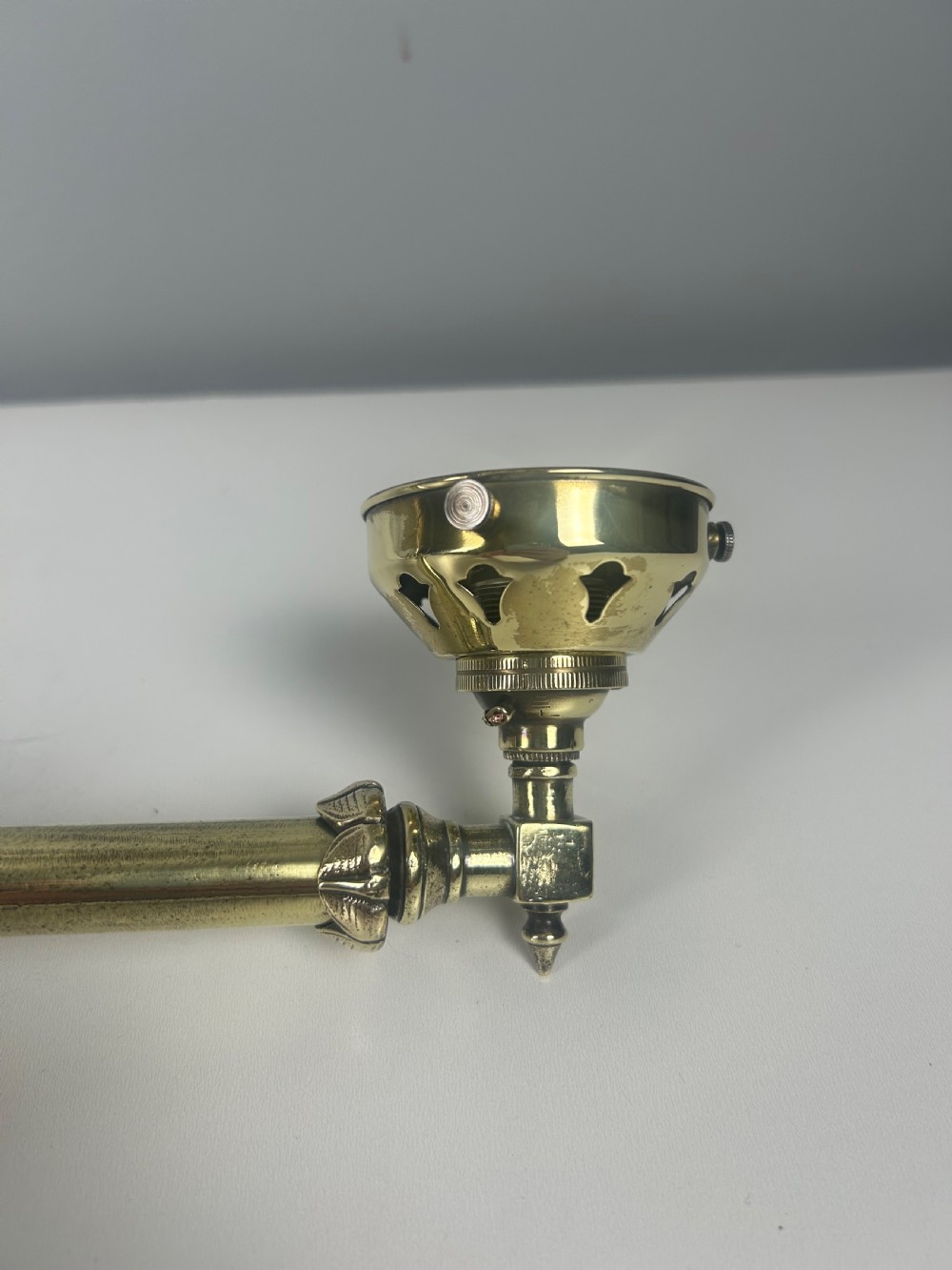 Victorian Rotating Brass Gas Pole Wall Light  View VIII