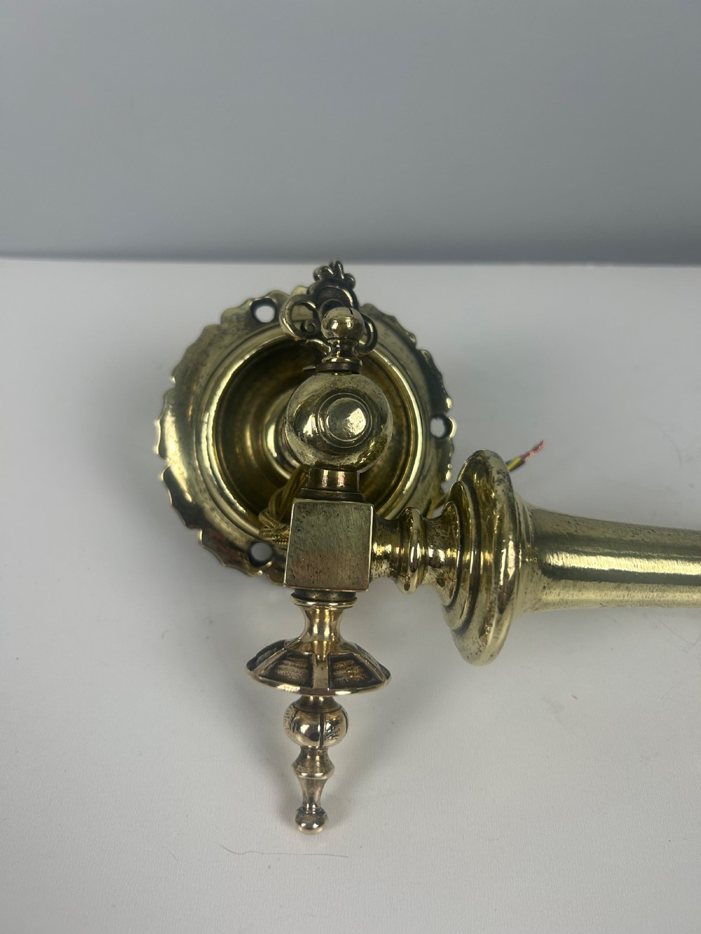 Victorian Rotating Brass Gas Pole Wall Light  View X