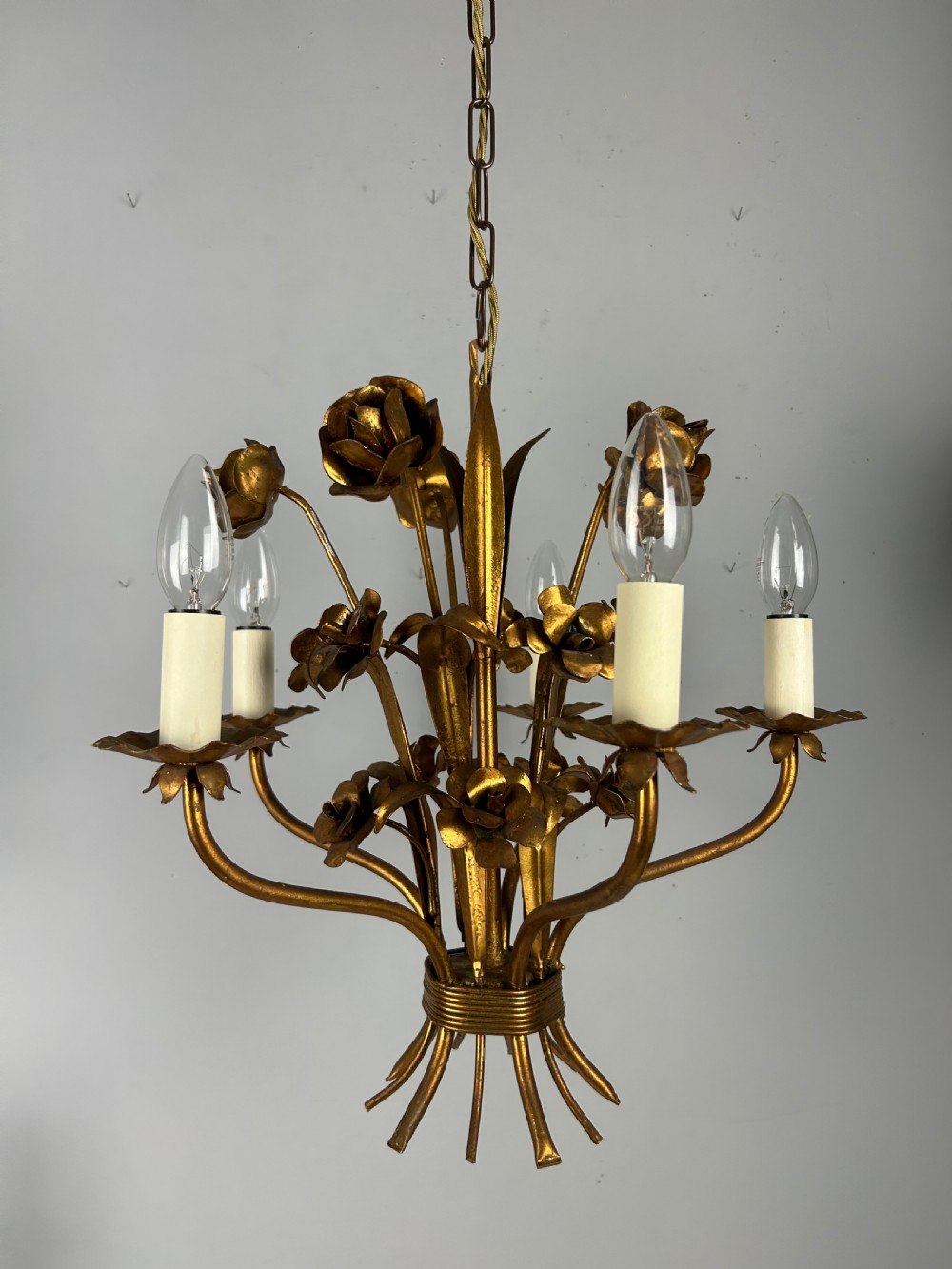 French Toleware 5 Light Chandelier Ceiling Light  View XIII