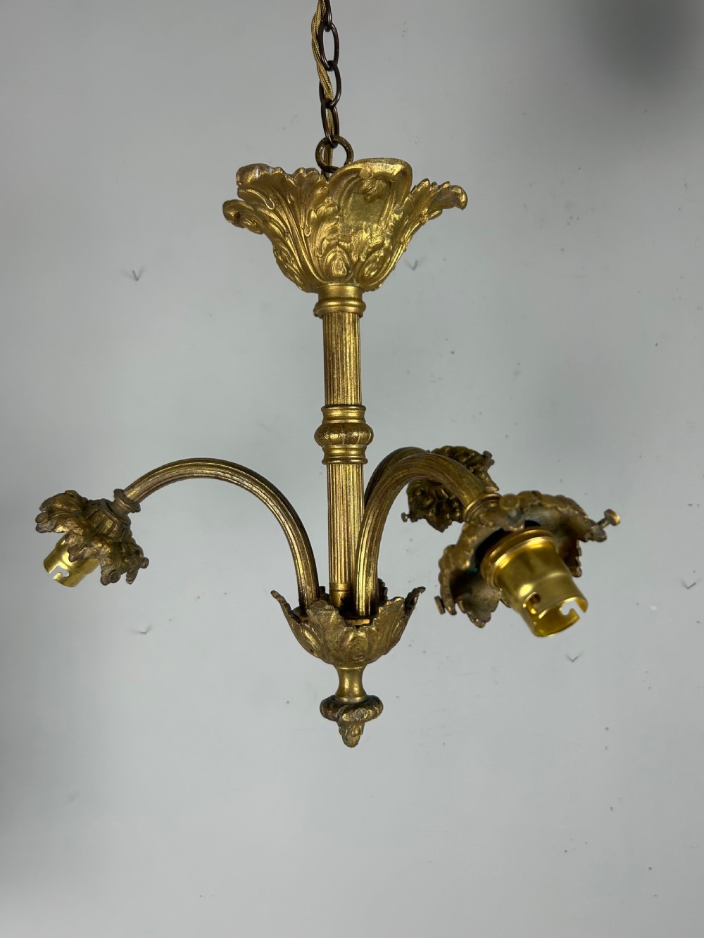 French 19th Century 3 Light Chandelier Ceiling Light