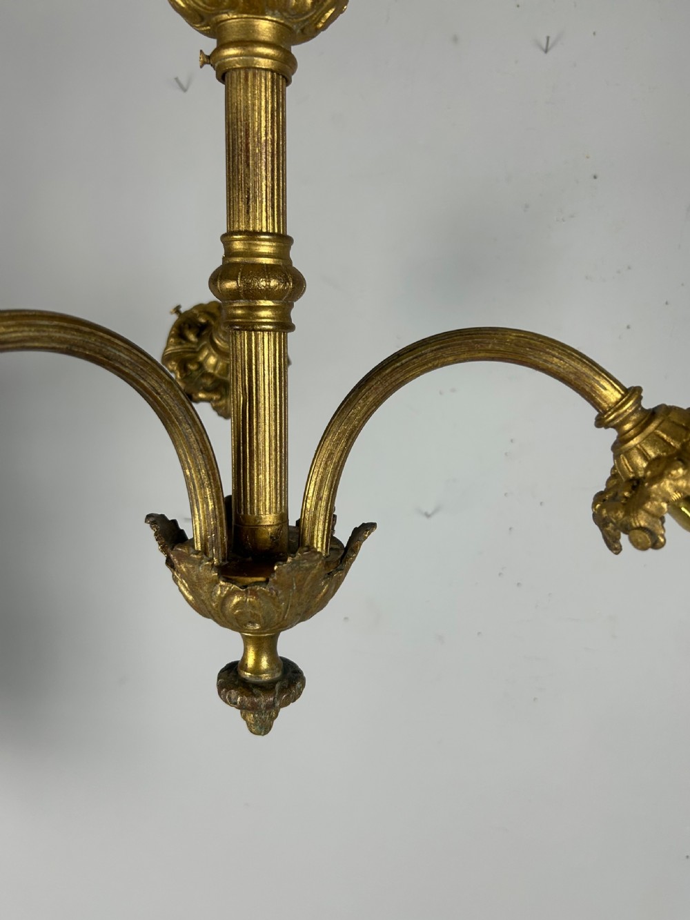 French 19th Century 3 Light Chandelier Ceiling Light View II