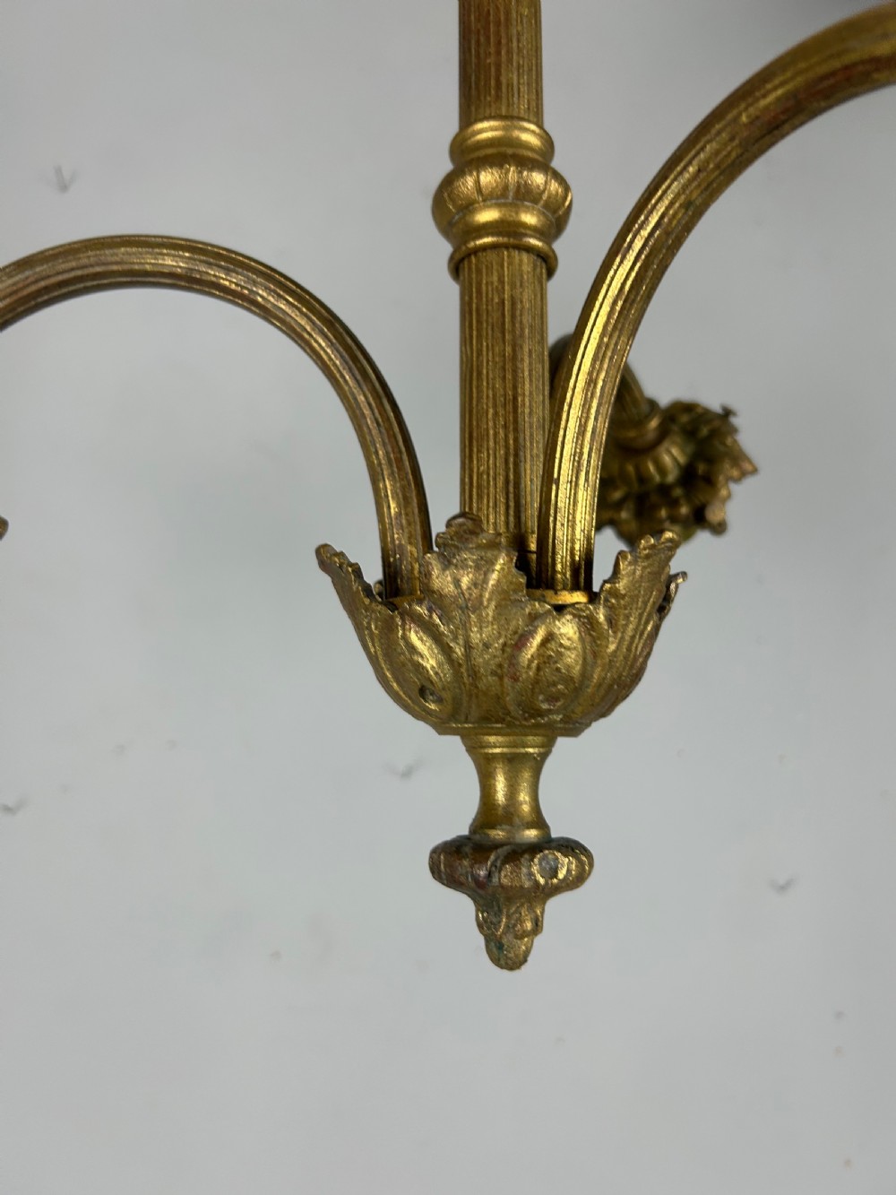 French 19th Century 3 Light Chandelier Ceiling Light View VIII