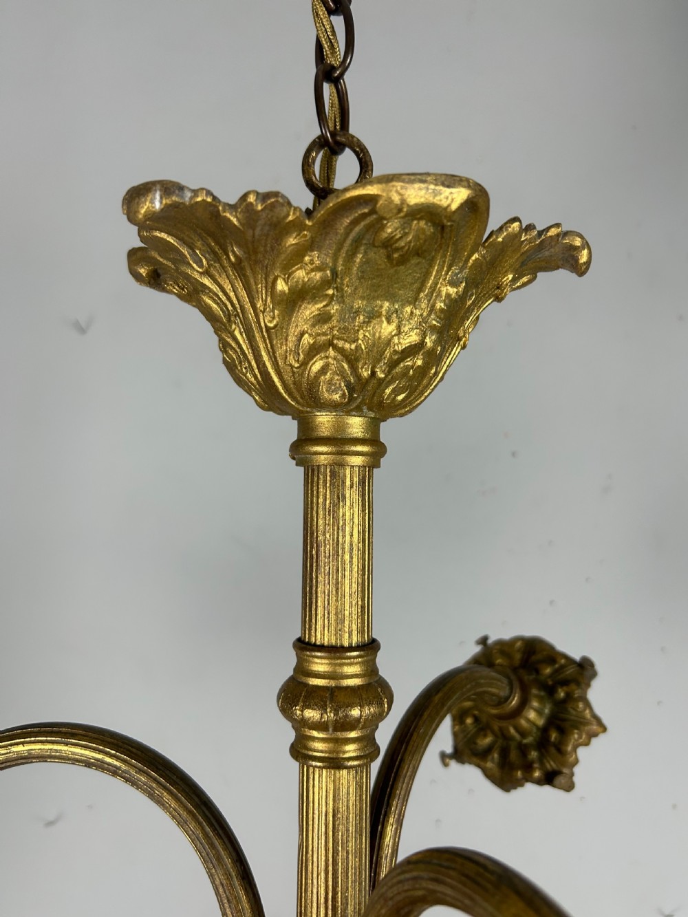 French 19th Century 3 Light Chandelier Ceiling Light View X