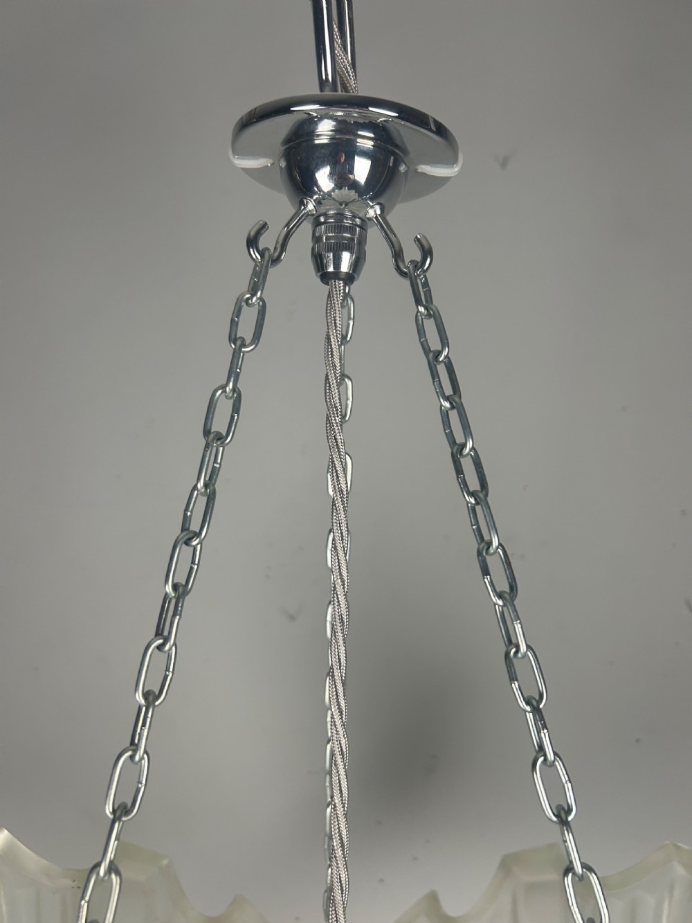 Art Deco Clam Shell Ceiling Light, Chandelier View VII