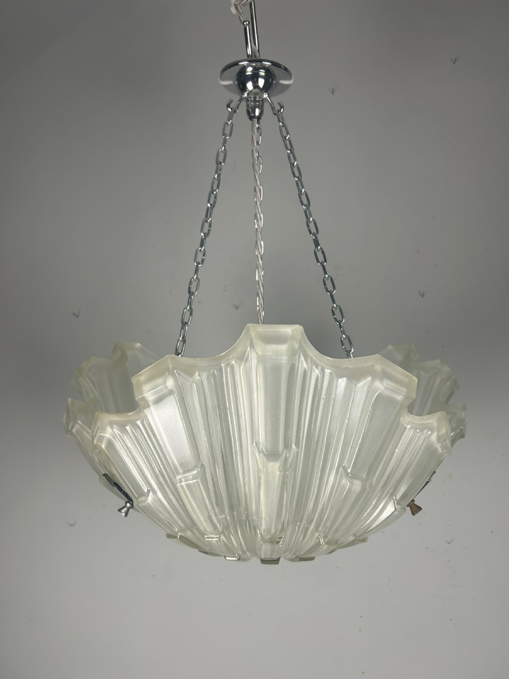Art Deco Clam Shell Ceiling Light, Chandelier View VIII