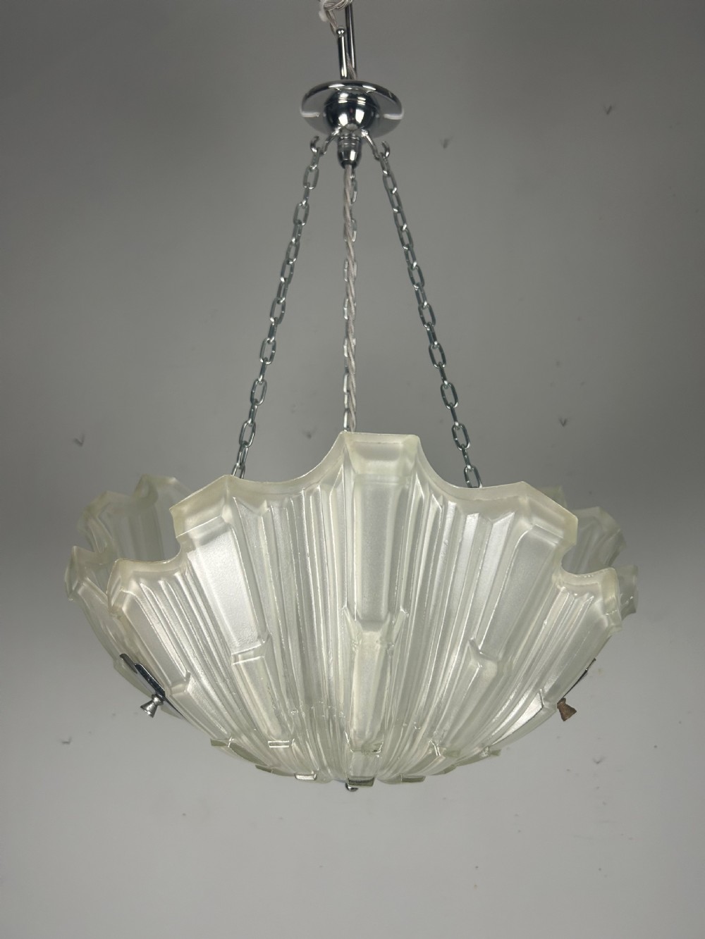Art Deco Clam Shell Ceiling Light, Chandelier View XII